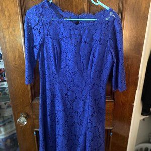 B. Darlin Skater Long Sleeve Royal Blue Dress